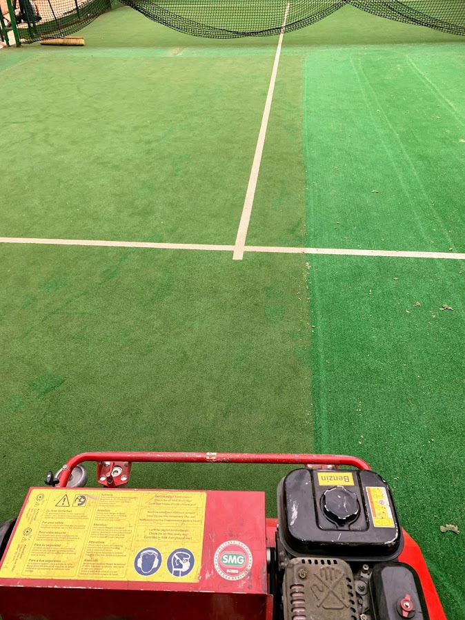 descompactación césped